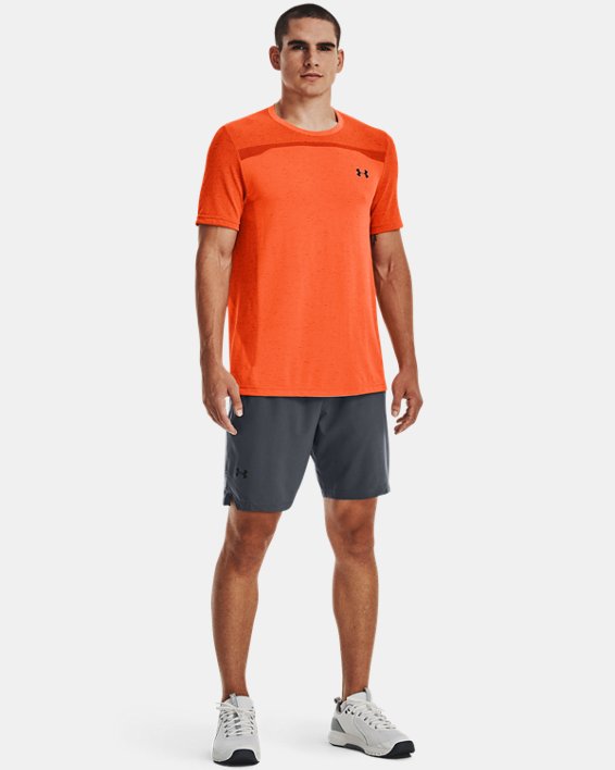 Men's UA Seamless Short Sleeve in Orange image number 2